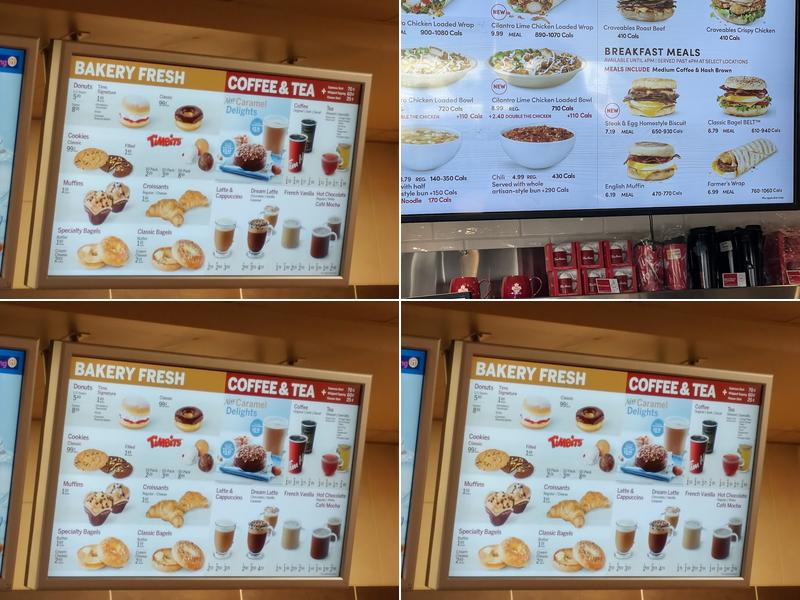 Tim Hortons Menu