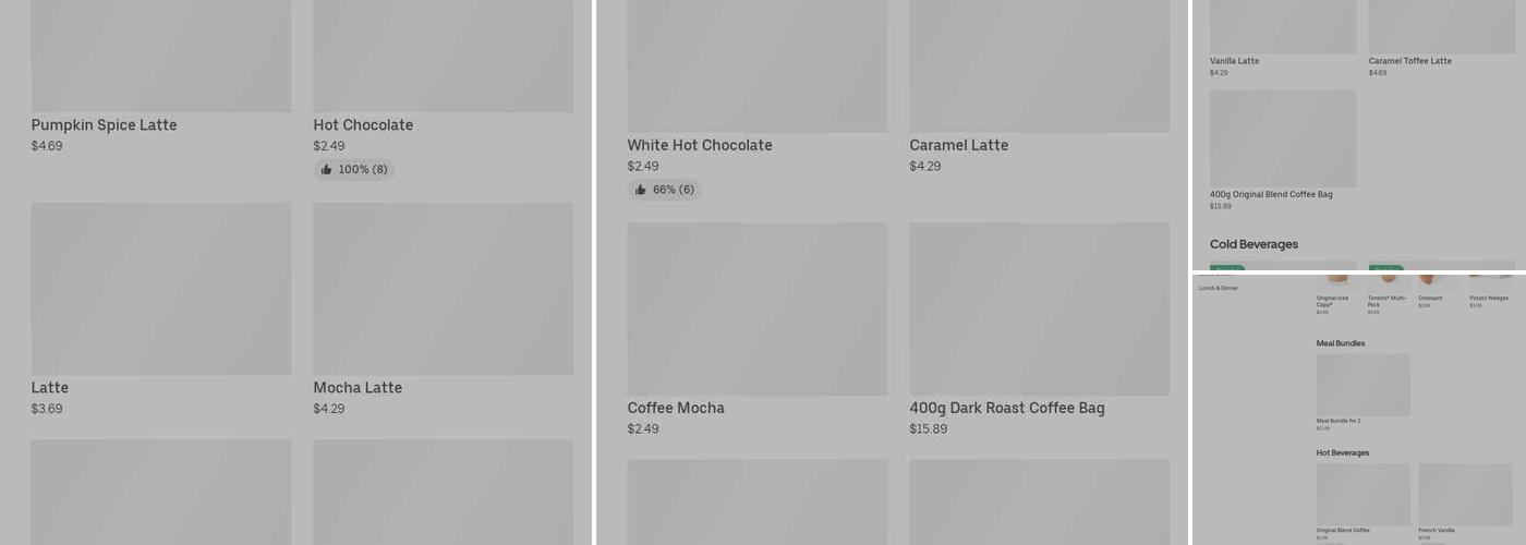 Tim Hortons Menu
