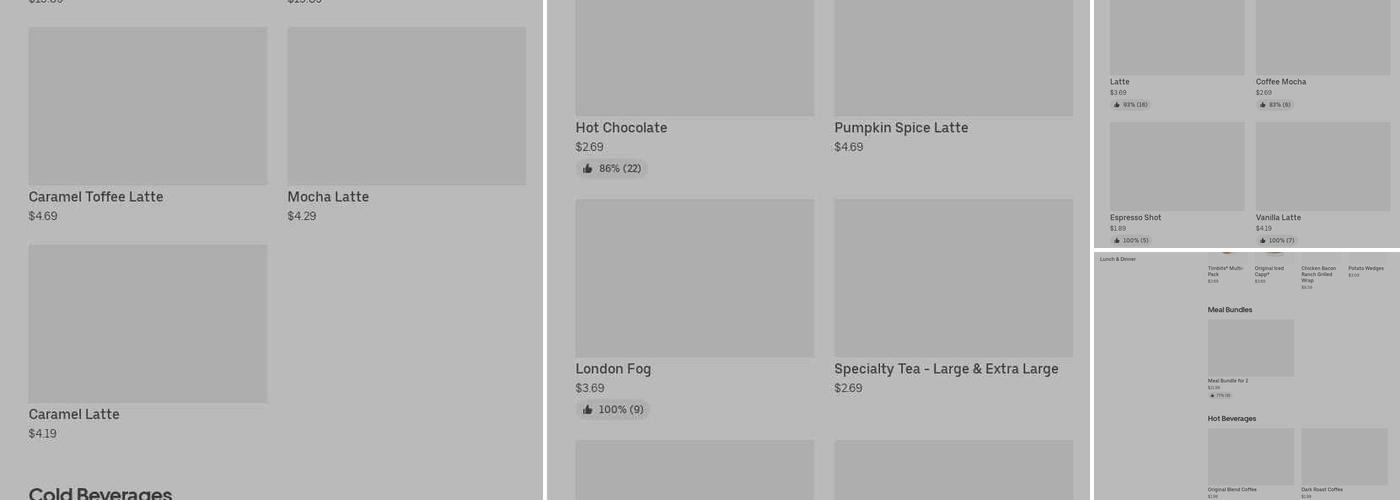 Tim Hortons Menu