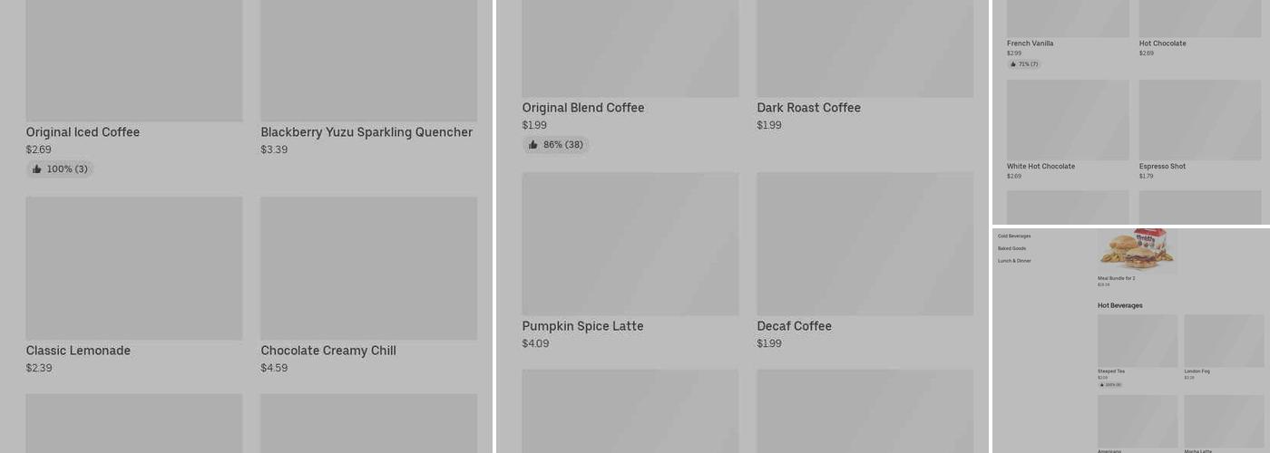 Tim Hortons Menu