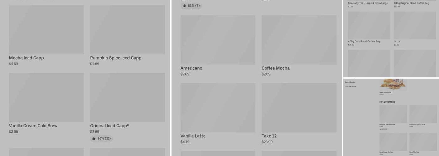 Tim Hortons Menu