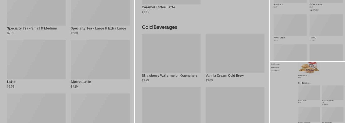 Tim Hortons Menu