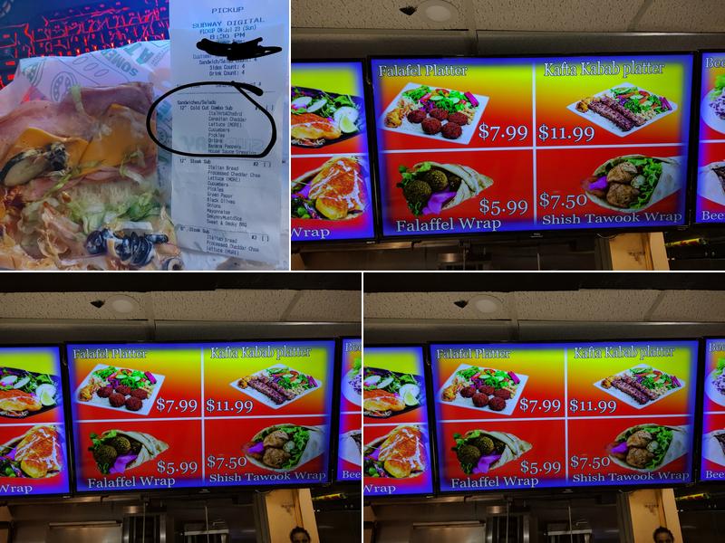 Subway Menu