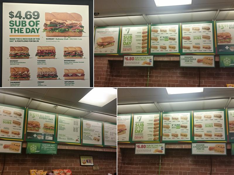 Subway Menu