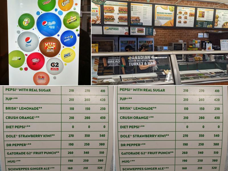 Subway Menu