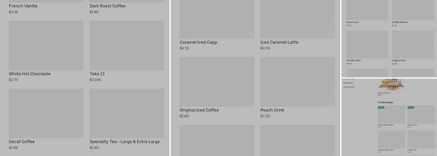 Tim Hortons Menu