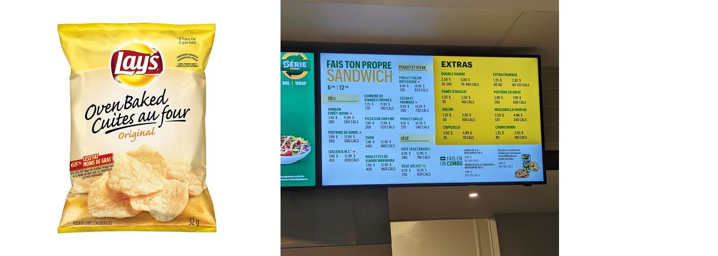 Subway Menu