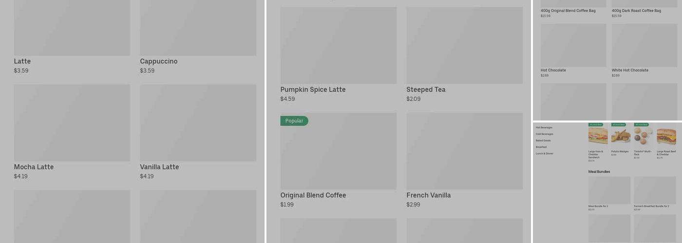 Tim Hortons Menu
