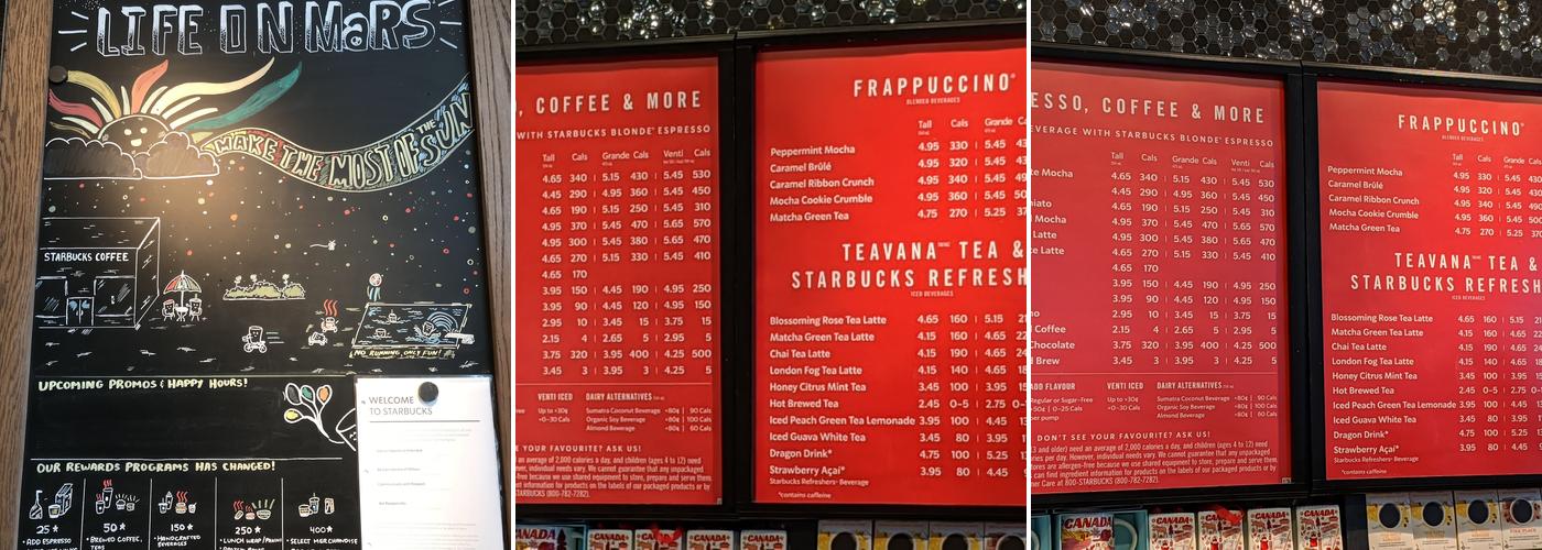 Starbucks Menu