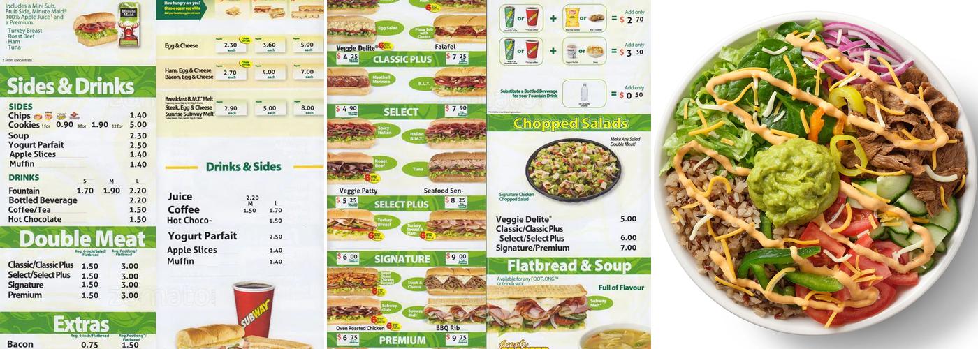 Subway Menu