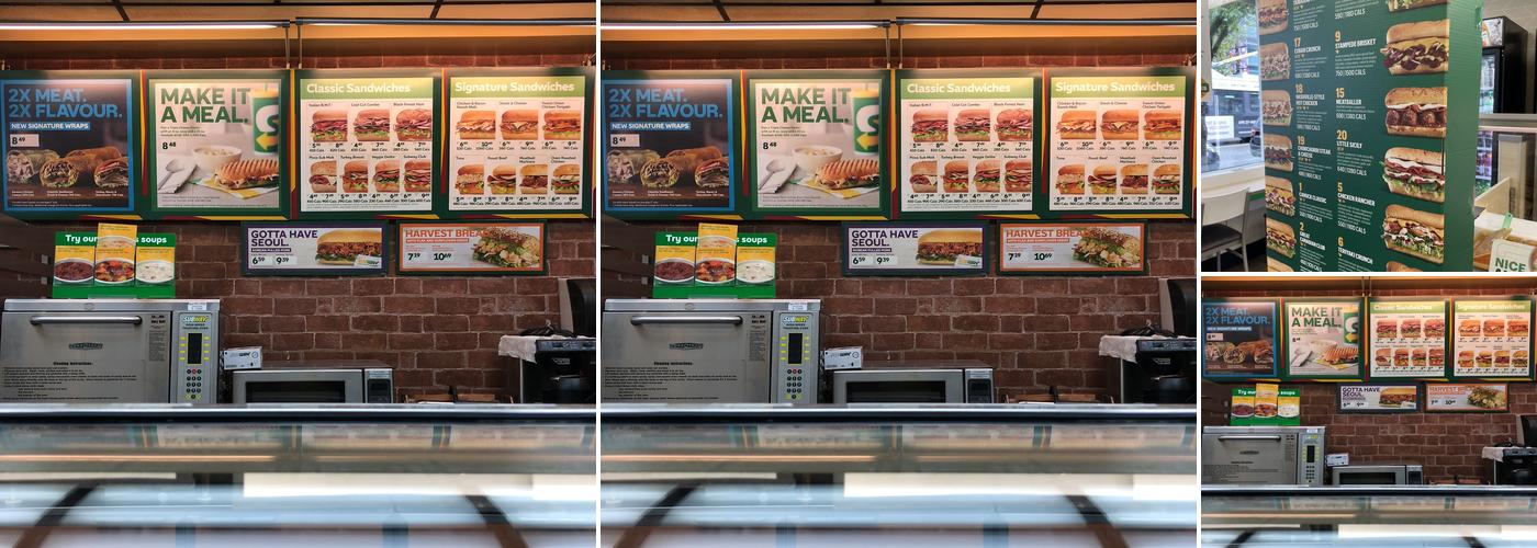 Subway Menu