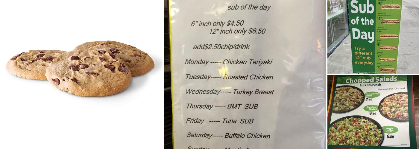 Subway Menu