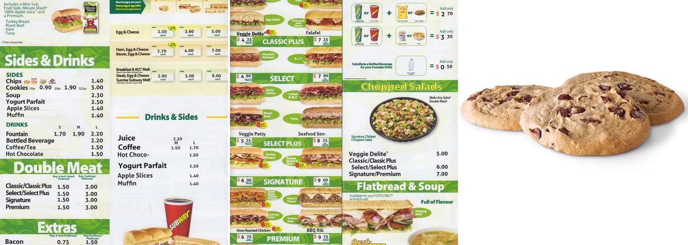 Subway Menu