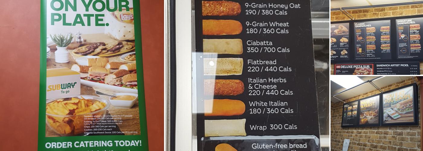 Subway Menu