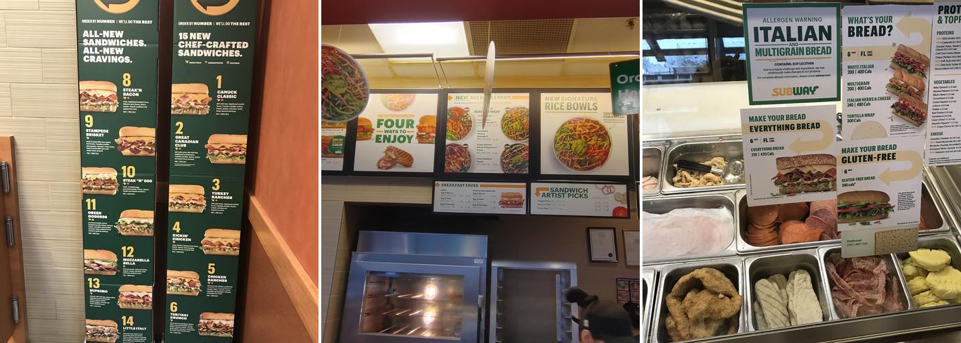 Subway Menu