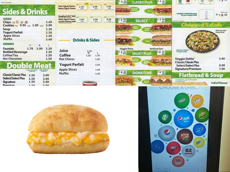 Subway Menu