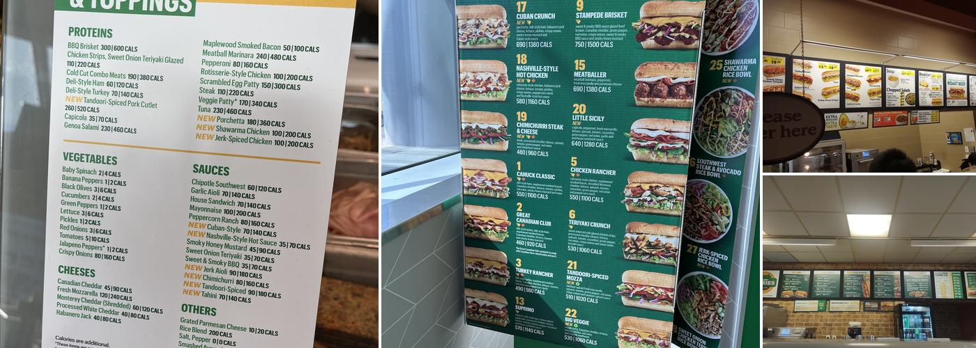 Subway Menu