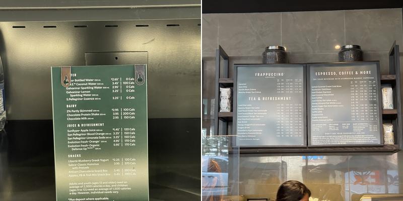 Starbucks Menu