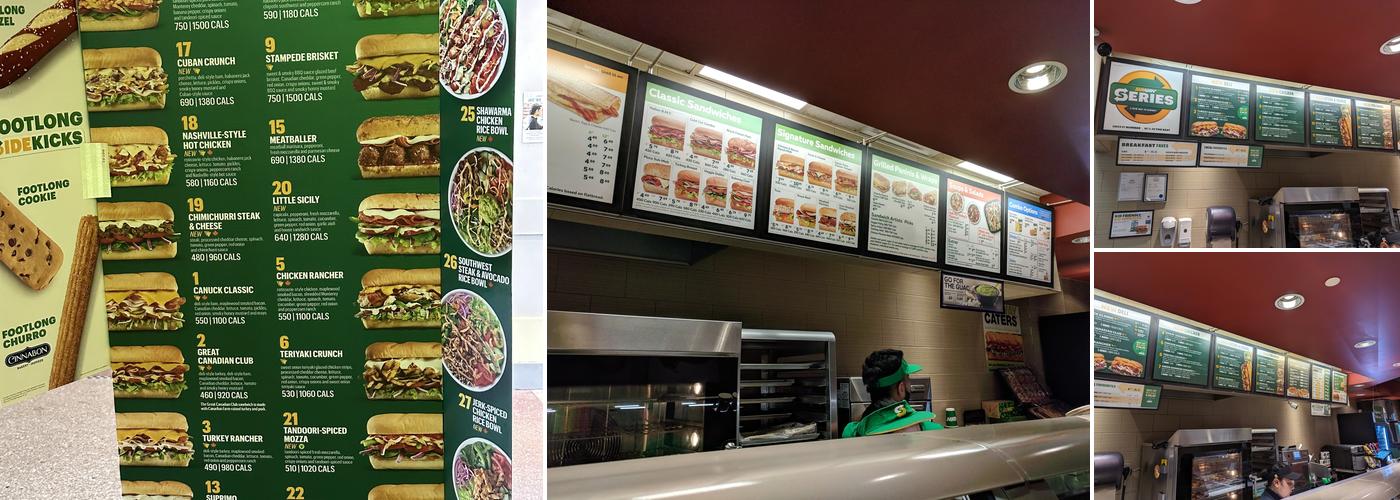 Subway Menu