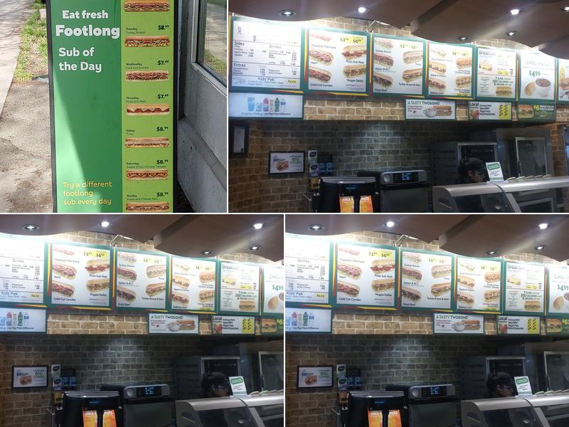 Subway Menu