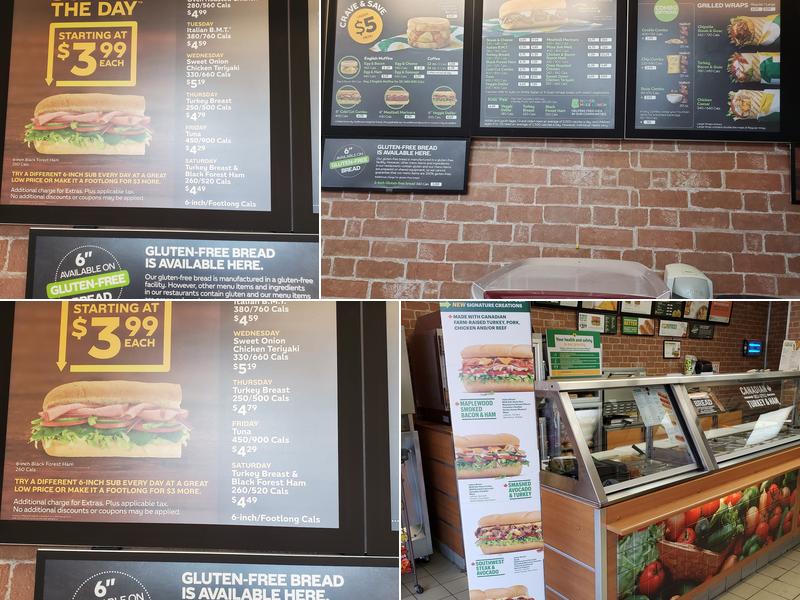 Subway Menu