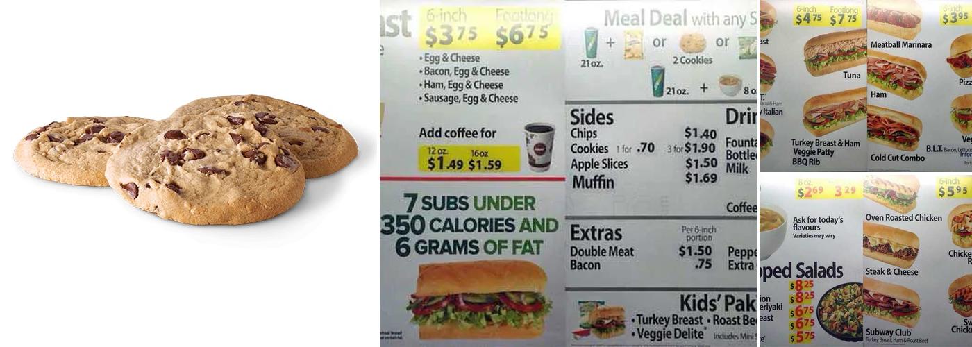Subway Menu