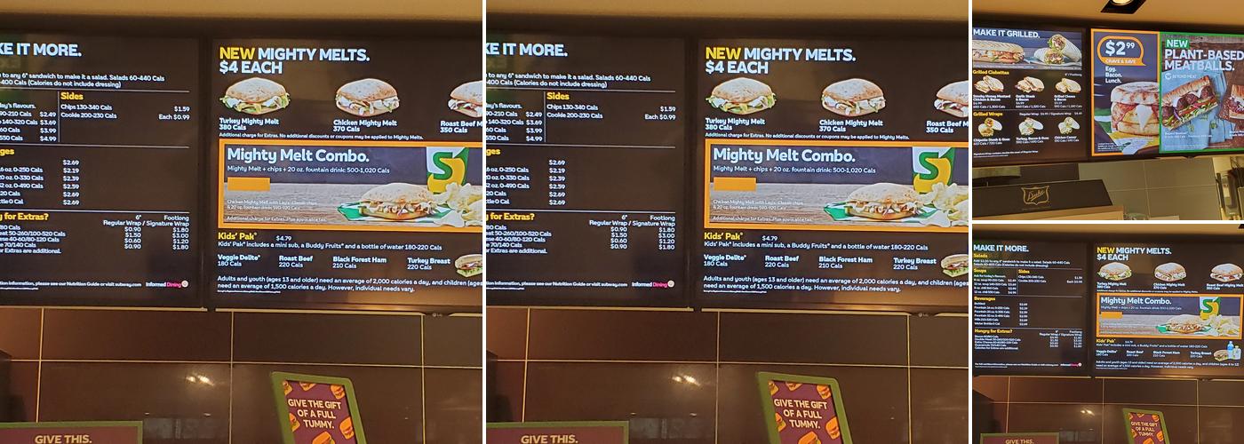 Subway Menu