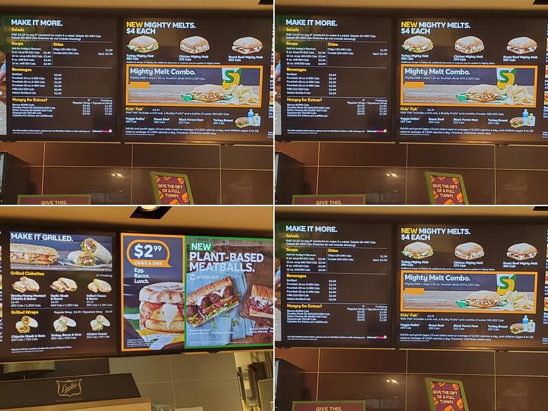 Subway Menu