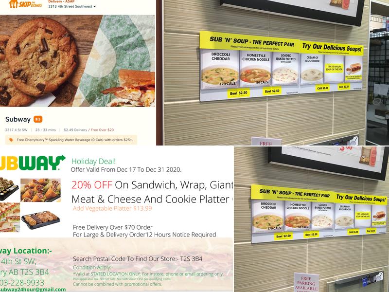 Subway Menu