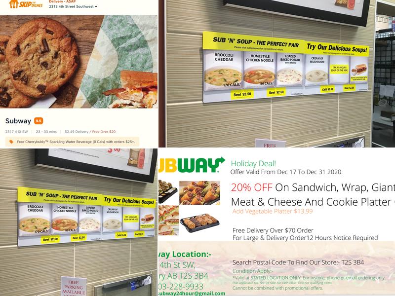Subway Menu