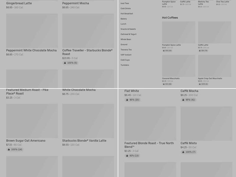 Starbucks Menu