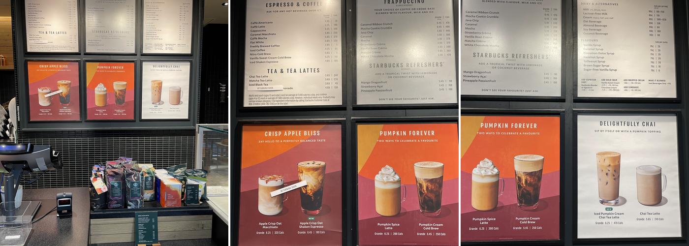 Starbucks Menu