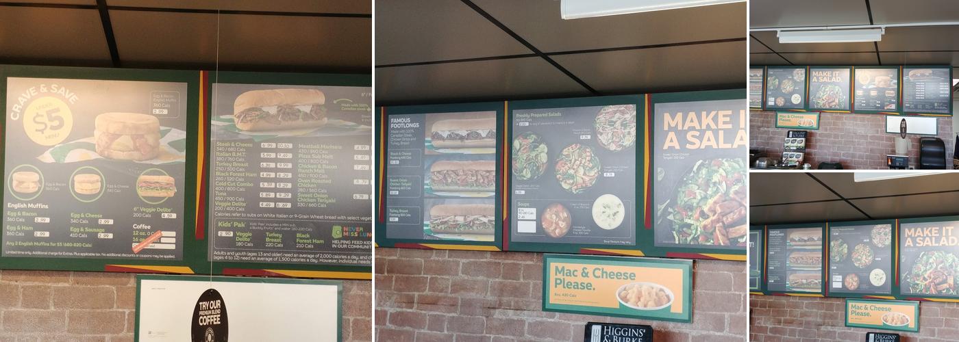 Subway Menu