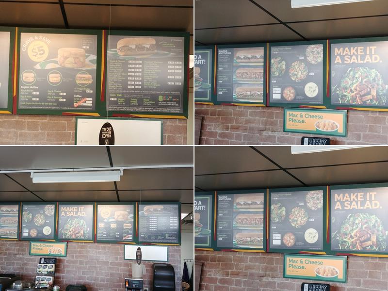 Subway Menu
