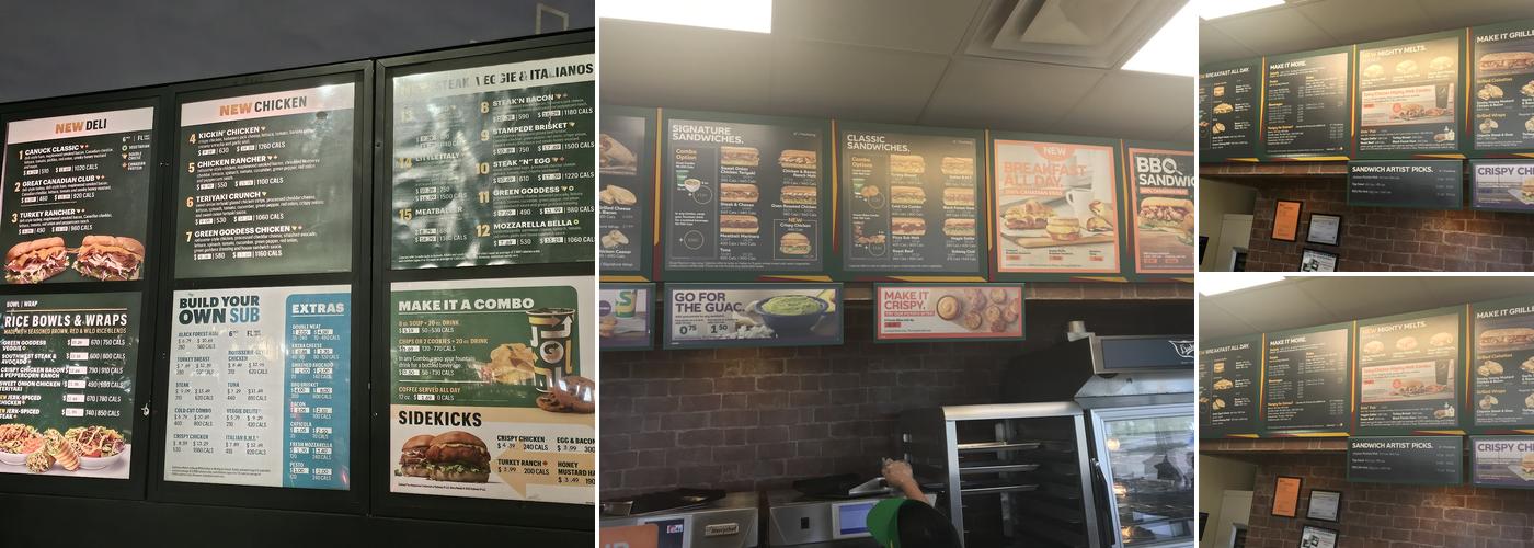 Subway Menu