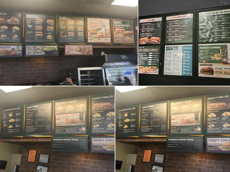 Subway Menu
