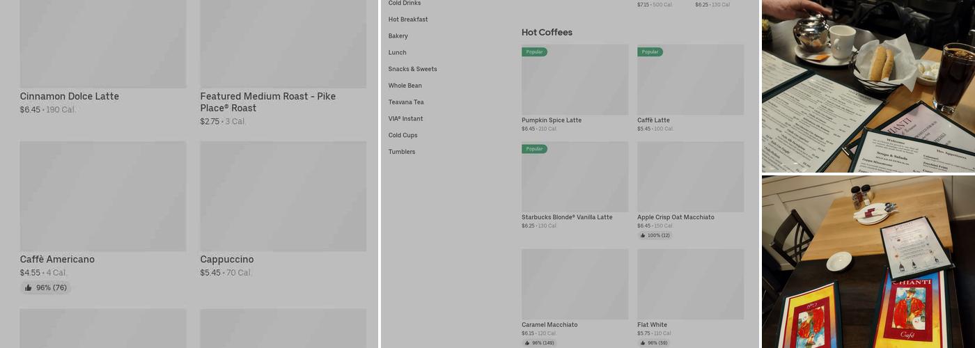 Starbucks Menu