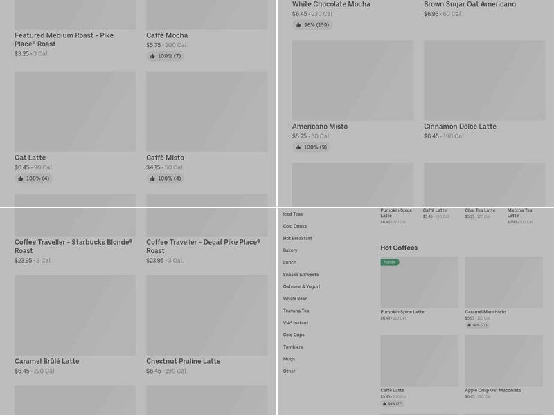 Starbucks Menu