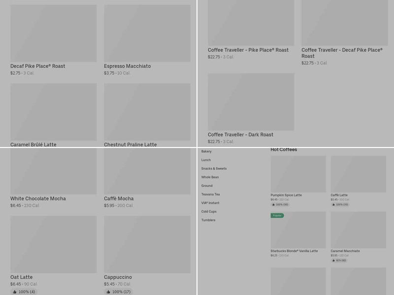 Starbucks Menu