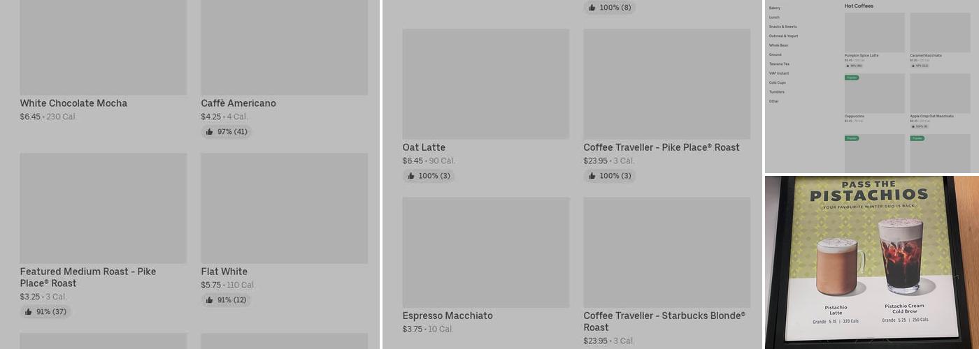 Starbucks Menu