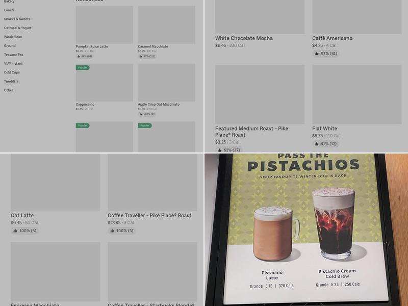 Starbucks Menu