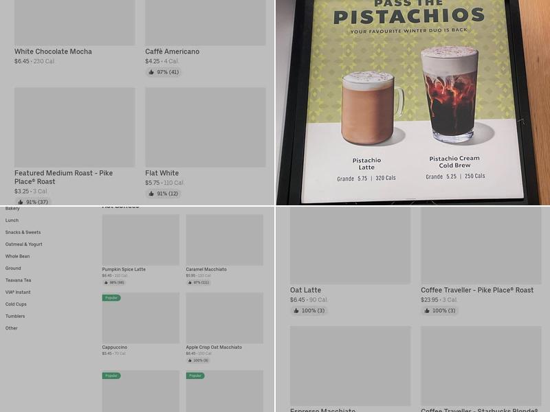 Starbucks Menu