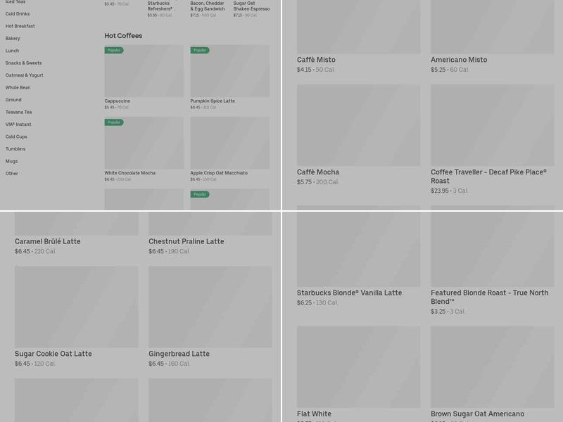 Starbucks Menu