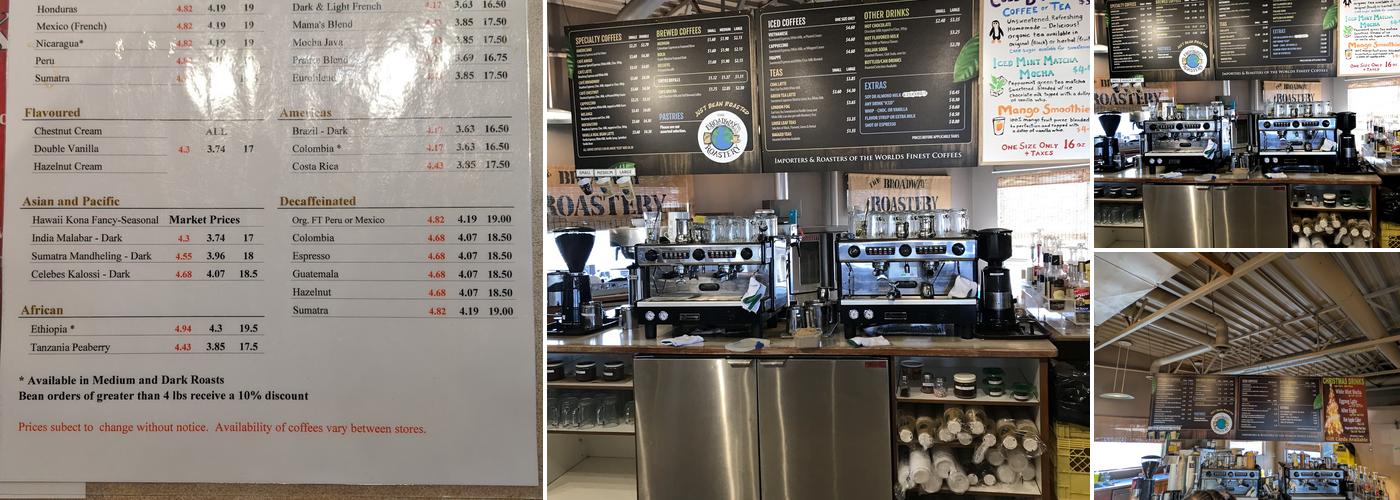 Broadway Roastery Menu