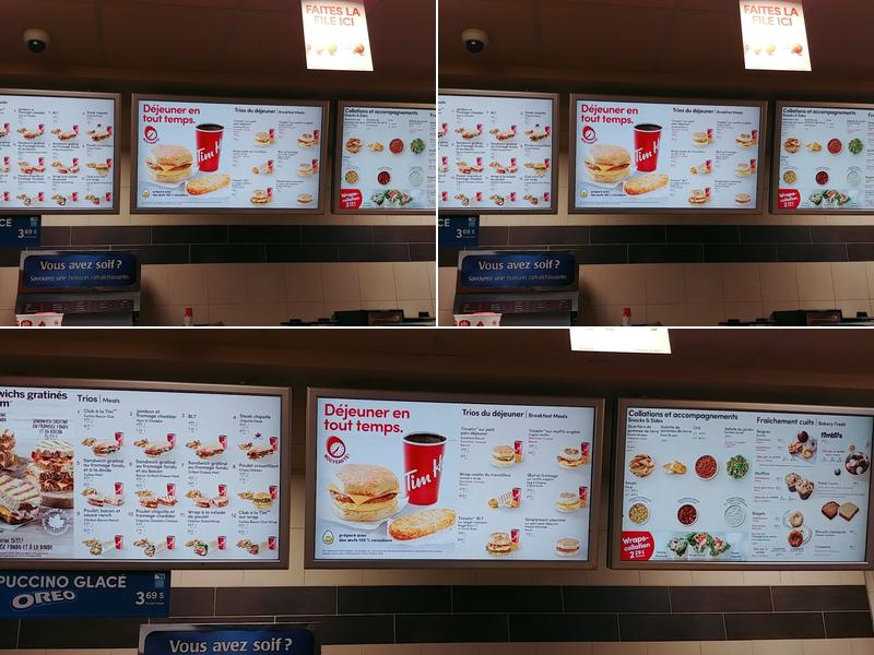Tim Hortons Menu