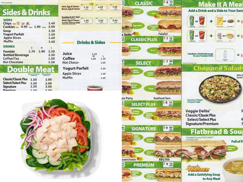 Subway Menu
