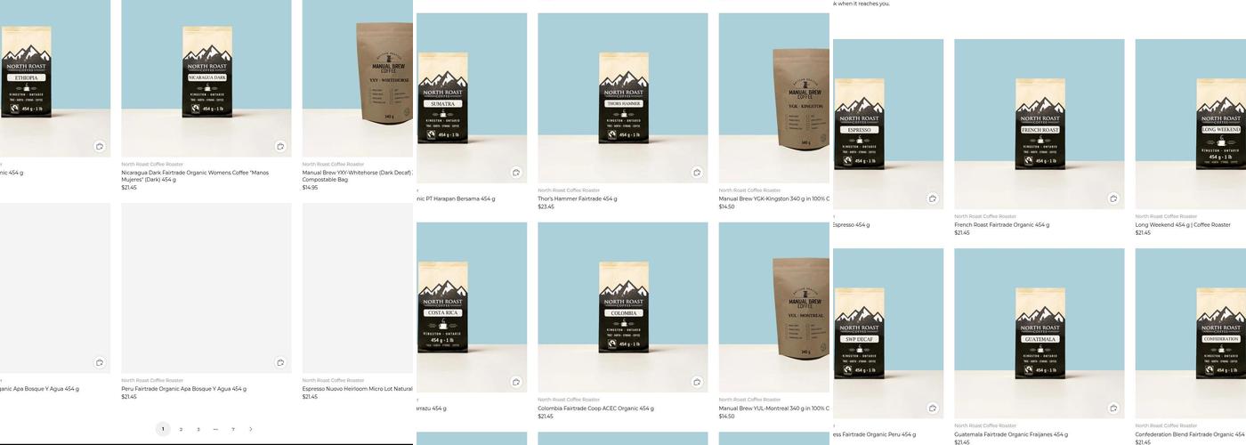 North Roast Coffee Menu