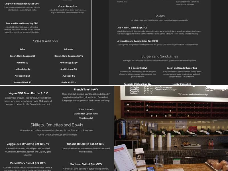 Rhodos Coffee and Bistro Menu
