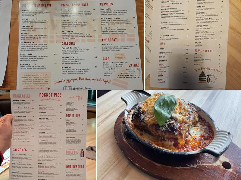 Rocket Pie Pizza Menu