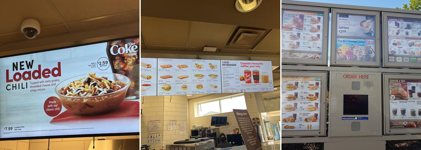 Tim Hortons Menu
